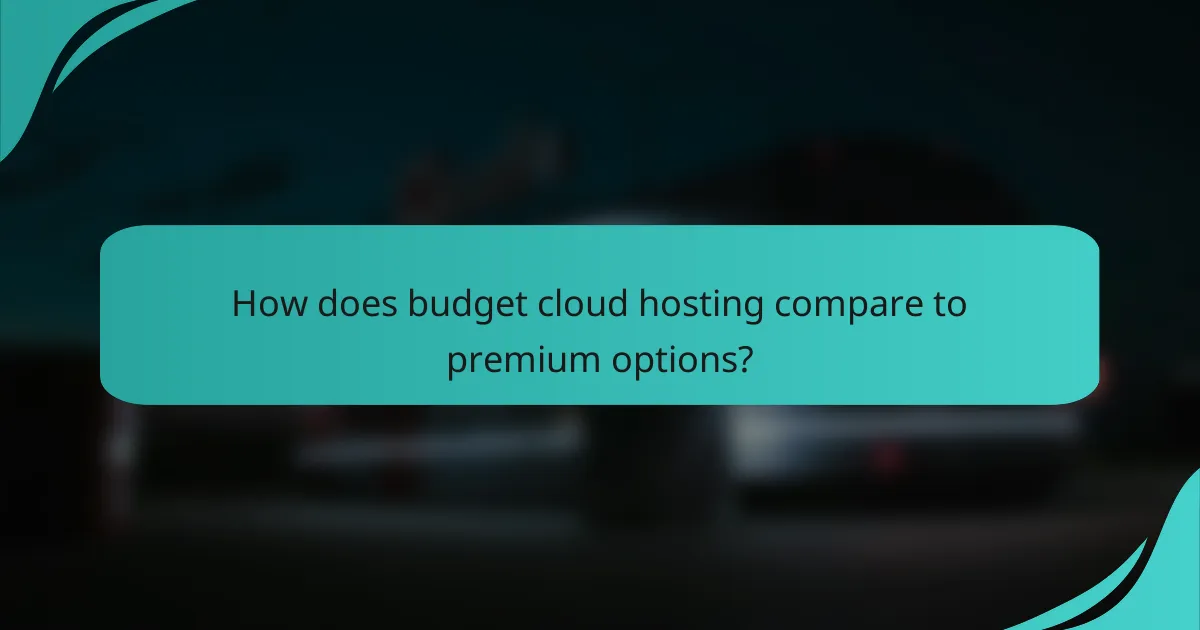 How does budget cloud hosting compare to premium options?