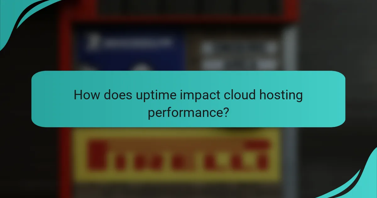 How does uptime impact cloud hosting performance?