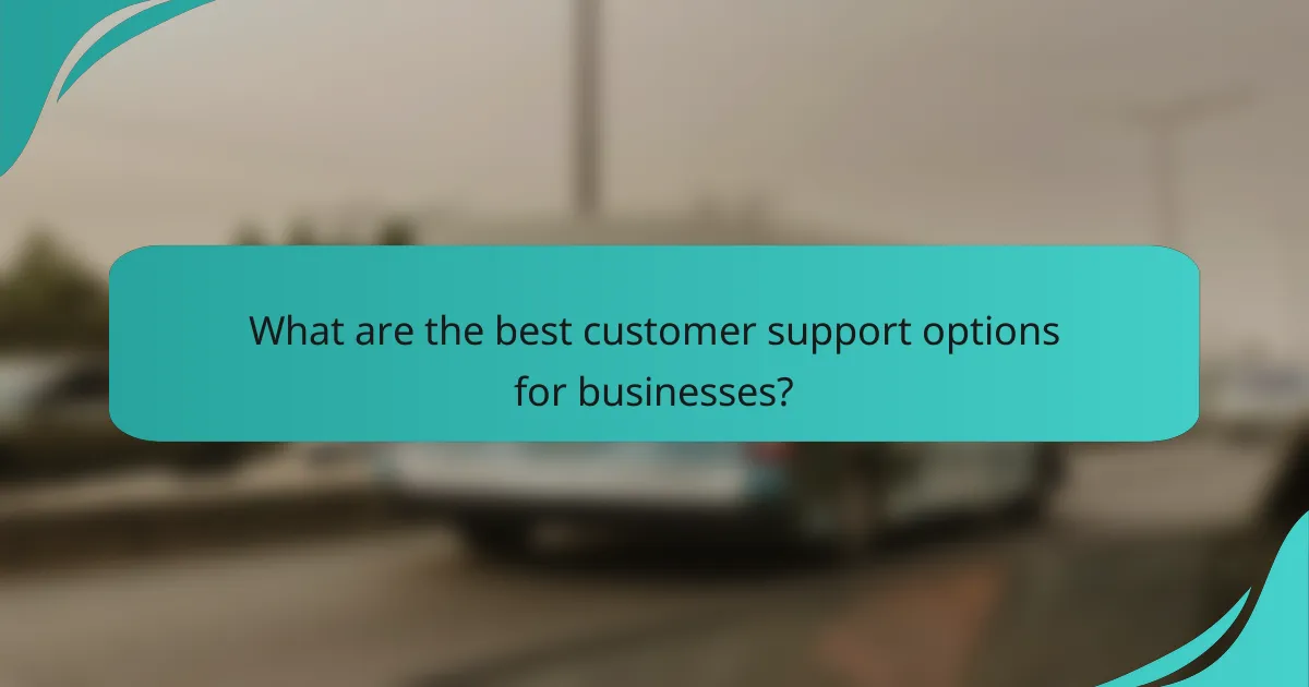 What are the best customer support options for businesses?