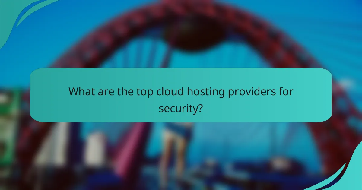 What are the top cloud hosting providers for security?