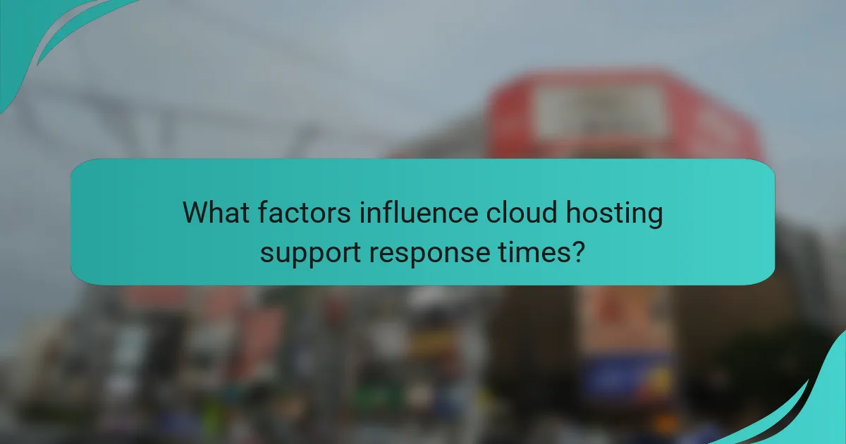 What factors influence cloud hosting support response times?