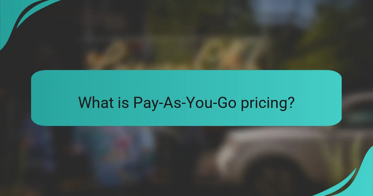 What is Pay-As-You-Go pricing?